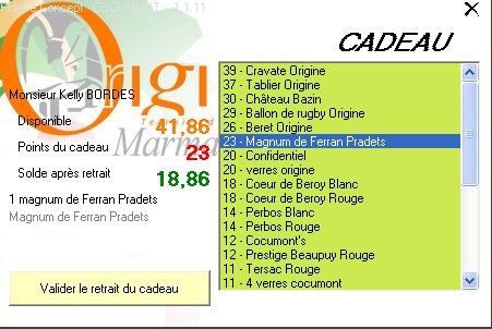 la carte KDO ou cheque cado